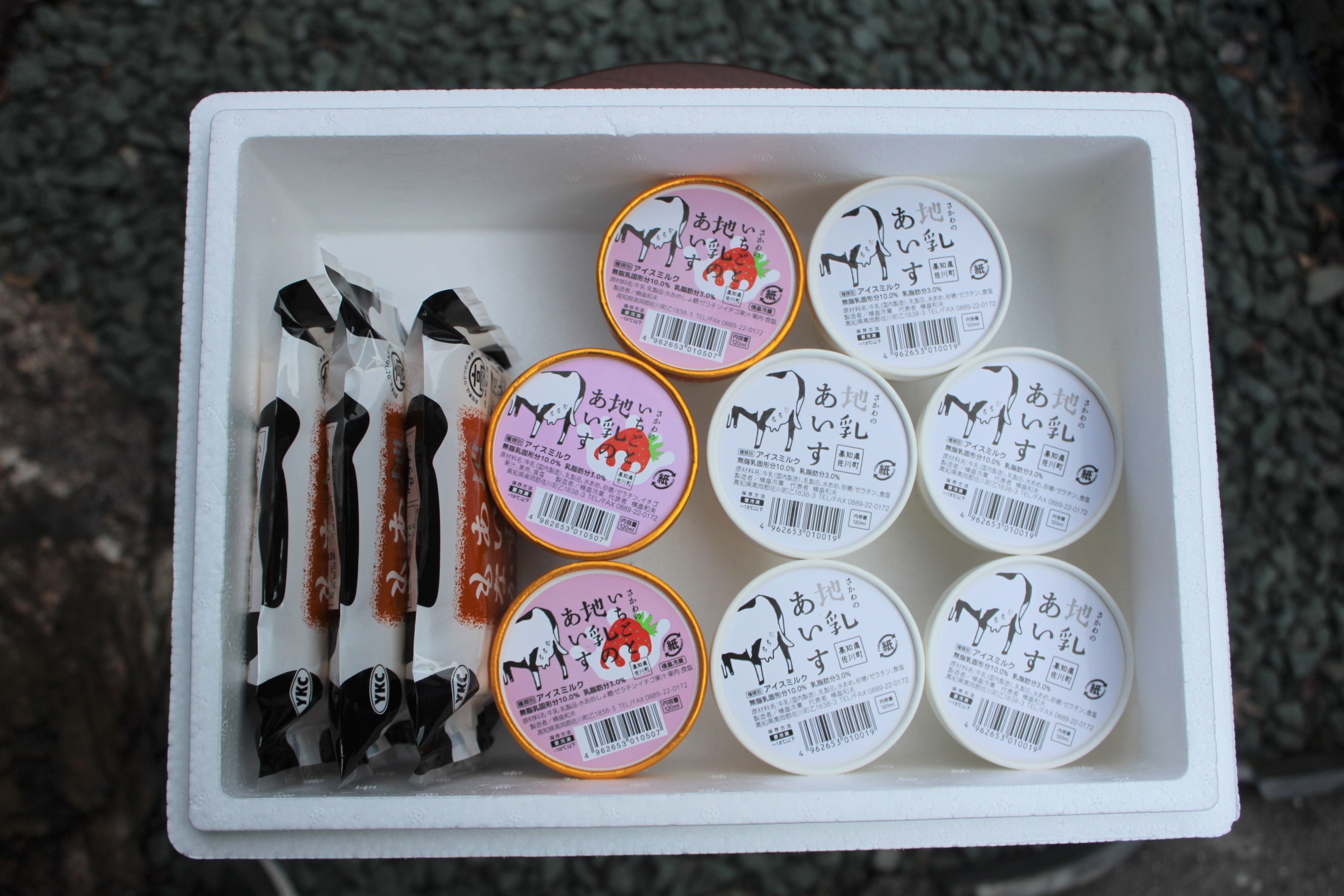 【横畠冷菓】さかわの地乳（ぢちち）あいすセット